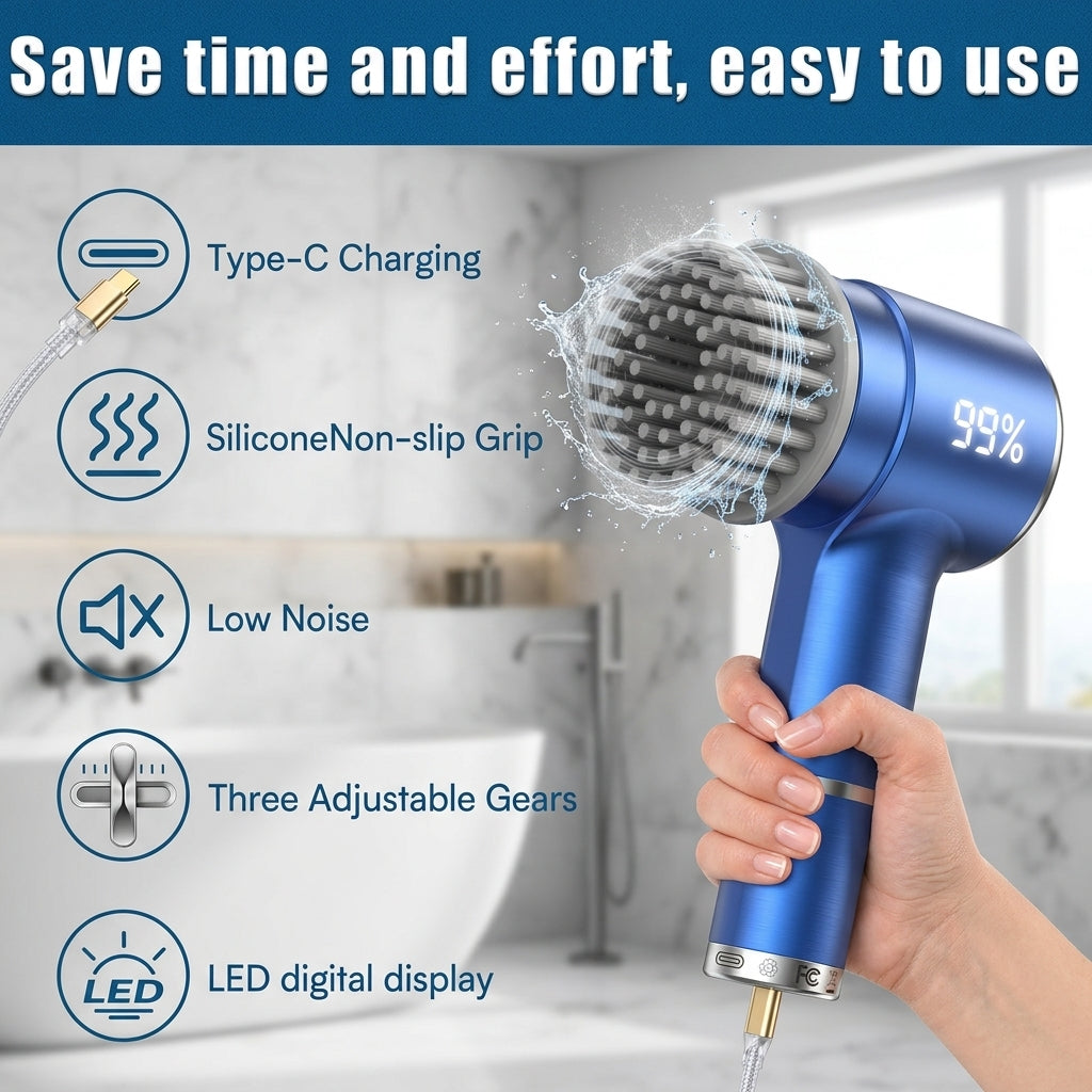 TurboScruff™ — Multifunctional Electric Cleaning Brush