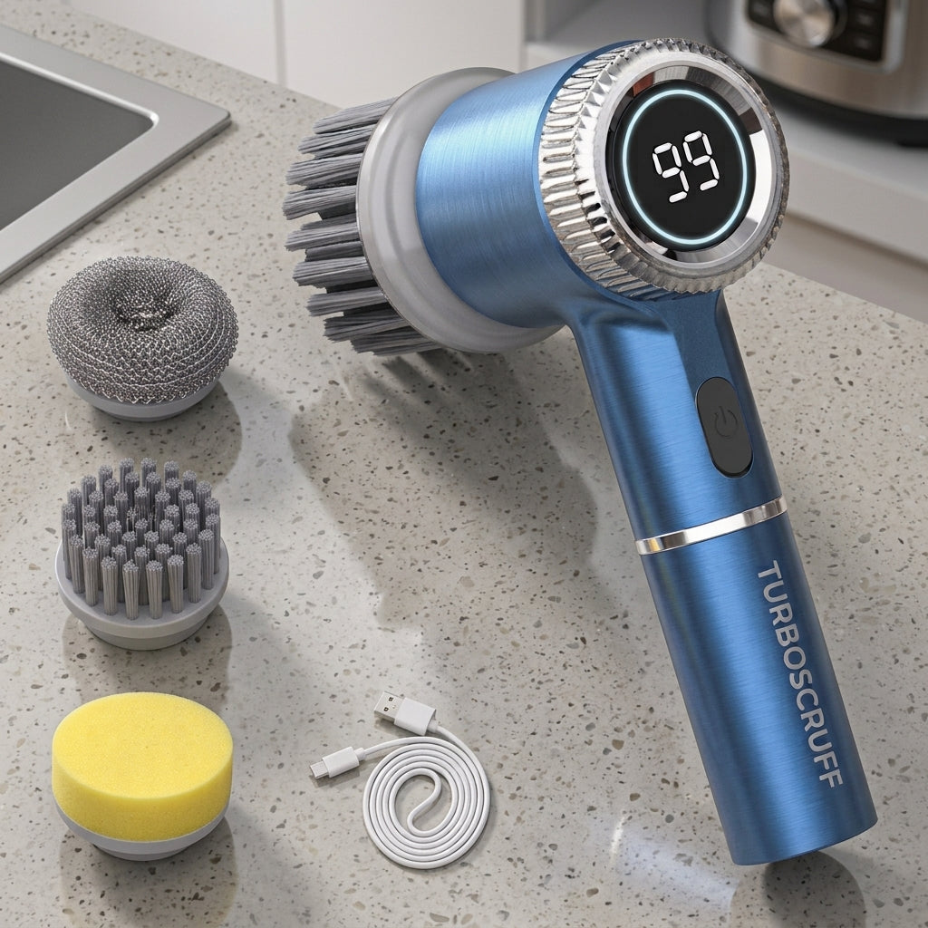 TurboScruff™ — Multifunctional Electric Cleaning Brush