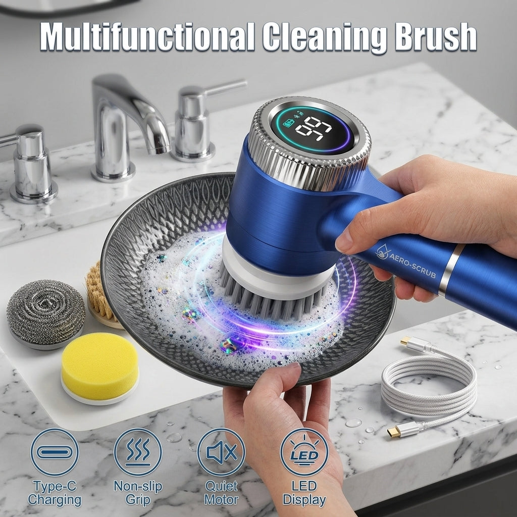 TurboScruff™ — Multifunctional Electric Cleaning Brush
