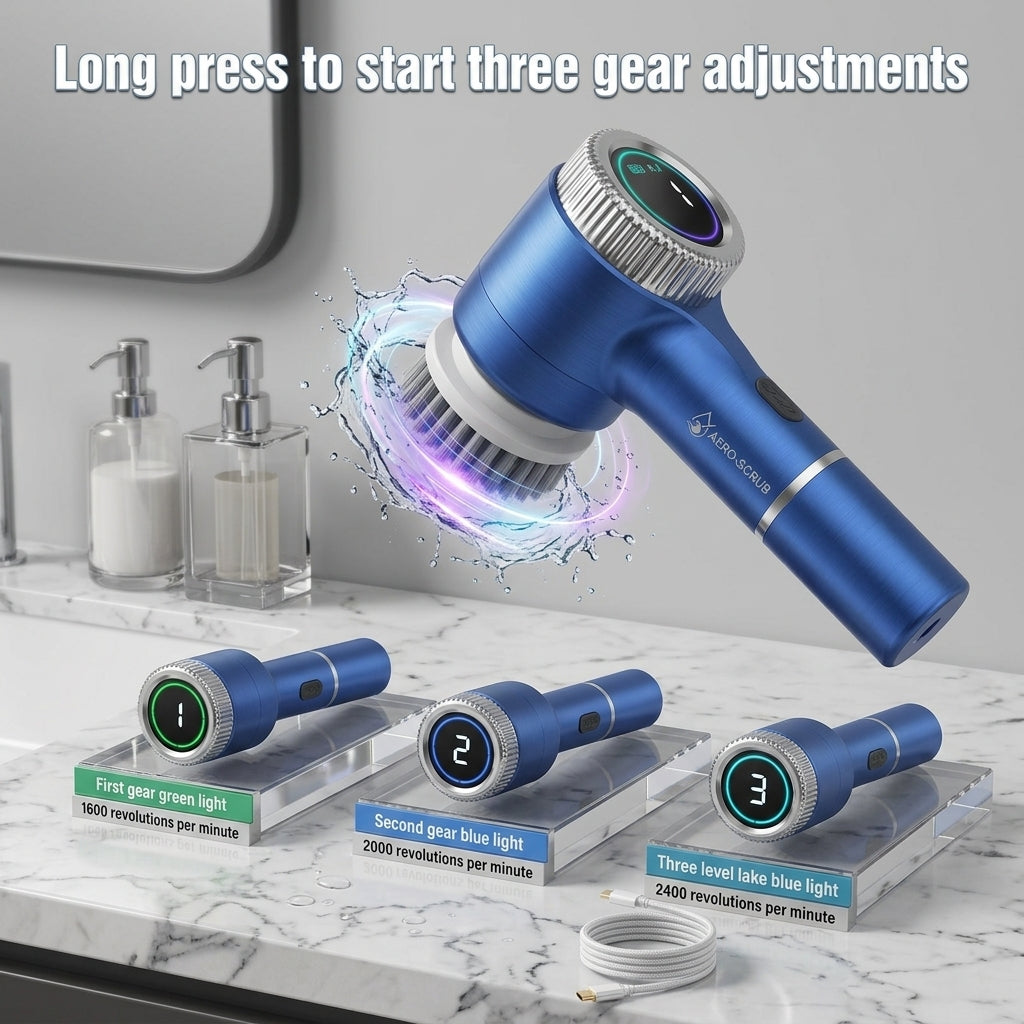 TurboScruff™ — Multifunctional Electric Cleaning Brush